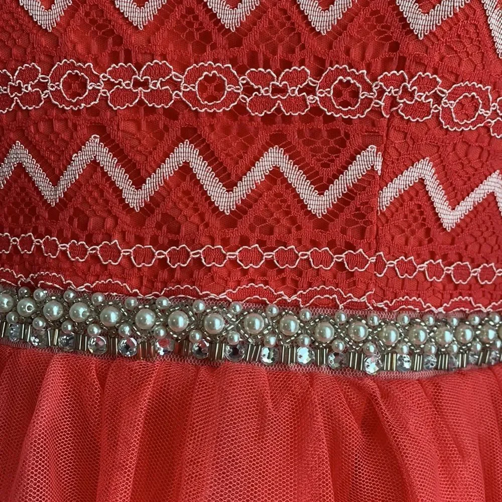 Disorderly Kids Girls Sleeveless Casual Formal Dressy Dress 14 Coral